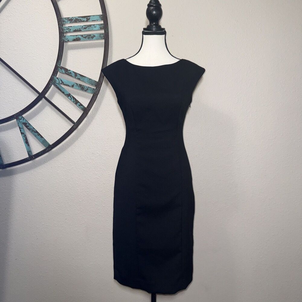 Maeve Dress Petite 2P Black Sleeveless Sheath EUC